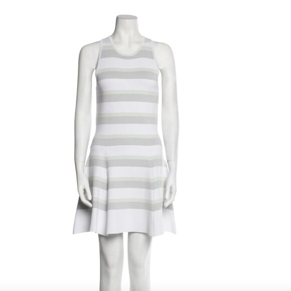 A.L.C Neutral Striped Mini A-Line Dress Size XS - Picture 1 of 10